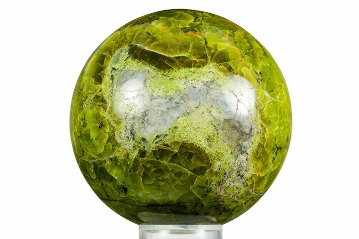 Polished Green Opal Sphere - Madagascar #361534